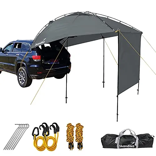 Skandika SUV Sonnensegel | Vielseitiges Vorzelt für Auto und mehr - Caravan-Zubehör mit 3000 mm Wassersäule, bietet optimalen Schutz vor Wetter und ist auch ohne Auto nutzbar. Inklusive Aufstellstangen und Tragetasche für einfachen Transport.