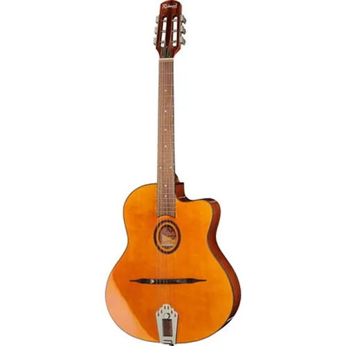 Richwood RM-70-NT Hot Club Jazz Guitar - Gitarren; Hot Club Jazz Gitarre mit einzigartiger Korpusform und hochwertiger Fichtendecke für einen warmen, klaren Klang – ideal für Jazzliebhaber.