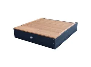 Ambia Garden Sandkasten - Anthrazit & Braun, Holz aus Hemlocktanne - Sandkasten aus hochwertiger Hemlocktanne (90x74x100 cm), mit hohem Rand und Sitzfläche. Ideal für Outdoor-Spielspaß, FSC-zertifiziert und mit Holzschutz vorbehandelt.