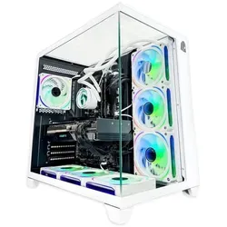 NitroPC - PC Gaming Extrem Silver - High-End Gaming-PC mit Intel Core i7 12700KF und AMD Radeon RX 9060 XT, ausgestattet mit RGB Flüssigkeitskühlung und 3 Jahren Premium-Garantie.