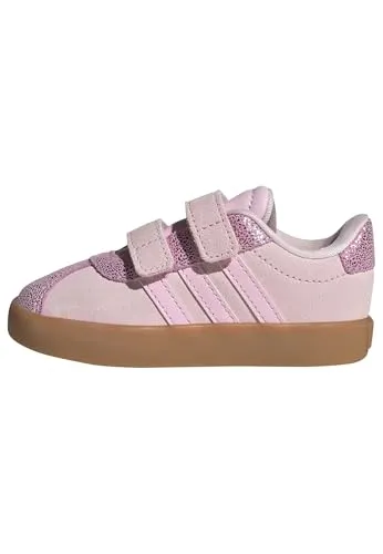 adidas Kinderschuhe VL COURT 3.0 CF I in Rosa, Größe 23 - Sneaker für Mädchen, mit verstellbaren Klettverschlüssen für einfaches An- und Ausziehen und stylischem Design in Rosa.