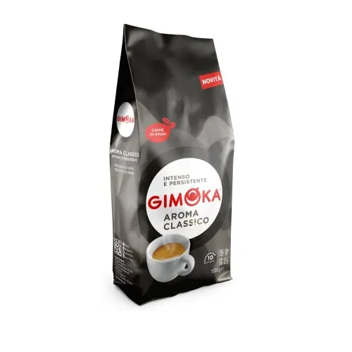 Gimoka Kaffeebohnen 1 kg Classico – Intensität 10 – Hergestellt in Italien - Geröstete Kaffeebohnen mit leicht ausgewogenem Aroma und nachhaltiger Verpackung – ideal für Kaffeeliebhaber, die intensiven Genuss schätzen.