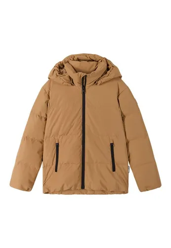 Reima Down Jacket Paimio peanut brown 140 cm - Outdoor Freizeitjacke für Kinder, wasserdicht mit einer Wassersäule von 10.000 mm und hervorragender Wärmeisolierung, ideal für aktive Abenteuer im Winter.