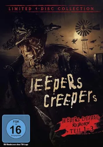 Jeepers Creepers Limited 4-Disc Collection LTD. [4 DVDs] - Horrorfilme für Fans, inklusive aufregender Extras und Freigabe ab 16 Jahren.
