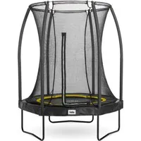 Salta Comfort Edition Trampolin - Ø 153cm - Schwarz - Trampolin mit verzinktem Stahlrahmen und stilvollem Design, ideal für sichere Sprünge im Garten. Das feinmaschige Sicherheitsnetz sorgt für optimalen Schutz und ist einfach zu bedienen.