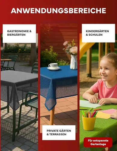 Gartentischdecke Schaum PVC Weichschaum 130 x 160 cm - gruen