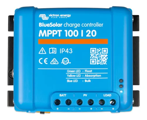 Victron Energy BlueSolar MPPT 100V 20 Amp - 48-Volt Solarladeregler, maximiert Energiegewinnung und verlängert die Batterielebensdauer