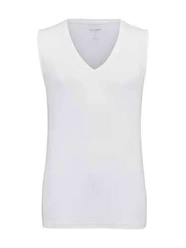 OLYMP Herren T-Shirt Langarm Level.Five, Einfarbig, Body fit, Weiss 00, S - Tops, T-Shirts & Hemden für Herren – Hochwertiges Langarm-T-Shirt mit body fit Passform für einen modernen Look und optimalen Tragekomfort.