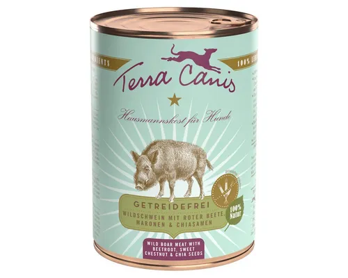 Terra Canis Wildschwein mit Roter Bete, Kastanie und Chiasamen / getreidefrei 400, für: Hund