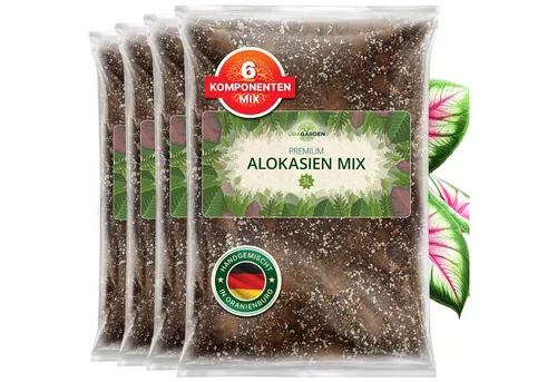OraGarden Gartenbau-Substrat für Alokasien - Blumenerde speziell für Alokasien, angereichert mit Wurmhumus für optimales Wachstum und Pflege.