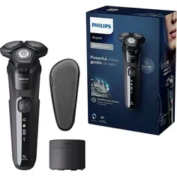 Philips Shaver Series 5000 Elektrischer Nass- und Trockenrasierer mit SkinIQ Technologie - Schwarz/Blau