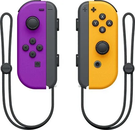 Nintendo Switch Joy-Con Set Neonviolett Neonorange - Controller für Nintendo Switch, ideal für Multiplayer-Spaß und unterwegs spielen mit Bewegungssensoren
