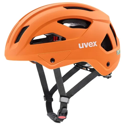 Uvex Stride Fahrradhelm Papaya Matt 56-59 cm - Vielseitiger Unisex-Fahrradhelm für sicheren Komfort beim Pendeln und Mountainbiken. Robuste Außenschale und stoßabsorbierende Innenschale bieten optimalen Schutz. Individuell anpassbar mit schnelltrocknendem Polster.