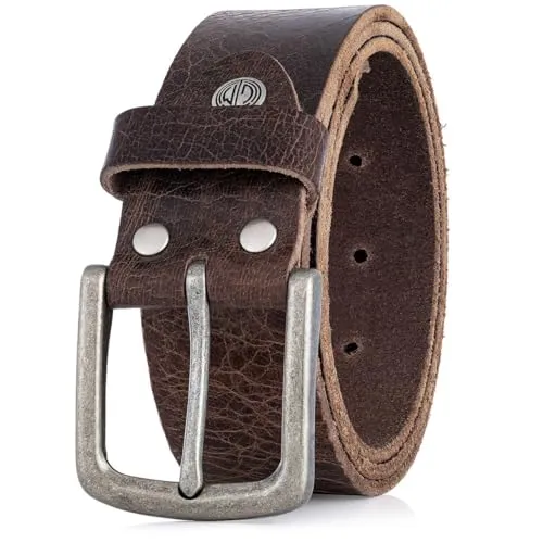 LINDENMANN Herren Gürtel aus Büffelleder 40 mm braun - Activewear für Herren: Hochwertiger Gürtel aus 100% Vollleder mit satinierter Dorn-Schließe für optimalen Tragekomfort und Langlebigkeit.