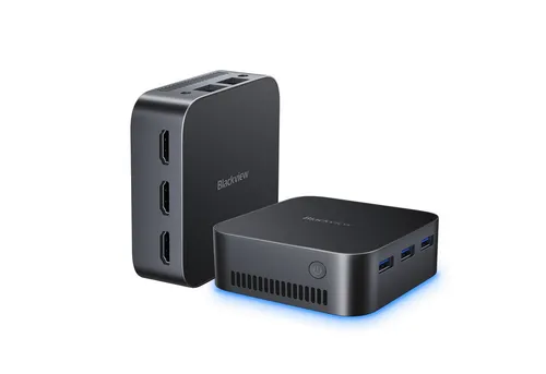 Blackview MP80 Mini-PC mit Intel Alder Lake N97 - PC-Systeme mit 4K UHD-Grafik, 16 GB RAM und 512 GB SSD für schnelle Performance und vielseitige Einsatzmöglichkeiten.