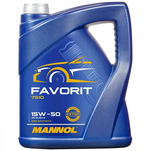 MANNOL Motoröl MN7510-5 für VW, MERCEDES-BENZ, AUDI - Teilsynthetisches Motoröl 15W-50, ideal für zahlreiche Modelle von VW und Mercedes-Benz, sorgt für optimale Motorleistung und Schutz.