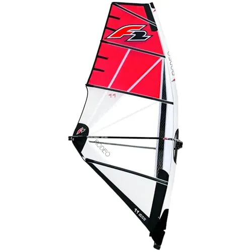 F2 Sale Windsurf Segel Rodeo 5,2qm Rot - Modell 2022 - Windsurf Segel für alle Windsurfing-Enthusiasten, ideal für schnelle Manöver und optimalen Auftrieb, Unisex, Größe: 5,2qm, Modell 2022.