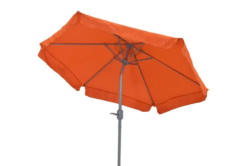Merxx Terracotta Sonnenschirm, Ø 230 cm - Sonnenschirm für Garten und Terrasse, abknickbar mit UV-Schutz 50+, robustes Aluminiumgestell und praktische Kurbel für einfachen Gebrauch.