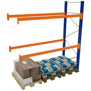 Schulte Anbauregal 46828-N - 9 Paletten, 3 Ebenen, 2400kg Fachlast - Werkstatteinrichtung mit 3 höhenverstellbaren Ebenen für bis zu 9 Europaletten, beidseitig nutzbar und ideal für effiziente Lagerung. Made in Germany, 3 Jahre Garantie.