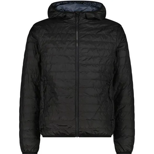 CMP Herren Jacke MAN JACKET FIX HOOD - Funktionsjacke mit wattierter Steppung und wasserabweisender Behandlung, ideal für Outdoorabenteuer bei Kälte und Nässe. Ausgestattet mit Kapuze, elastischen Bündchen und funktionalen Reißverschlusstaschen.