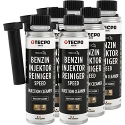 TECPO Injektor Reiniger ESTER Benzin Additiv, 300 ml (6er Pack) - Effektiver Injektor Reiniger für Ottomotoren. Entfernt Ablagerungen und sorgt für eine saubere Verbrennung. Verlängert die Lebensdauer des Motors und optimiert die Leistung.