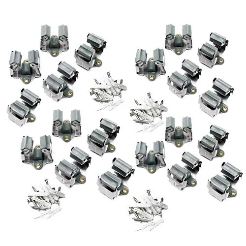20er Set Wandhalter für Geräte - Stabile Stahl-Besenhalterung - Praktisches 20er Set aus robustem Stahl für Stiele bis 5 cm Durchmesser. Ideal zur sicheren Aufbewahrung von Werkzeugen und Geräten. Perfekt für Ordnung in Garage oder Werkstatt.