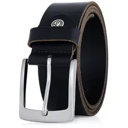 LINDENMANN Herren Leder-Gürtel 40 mm schwarz - 115 cm - Hochwertiger Ledergürtel aus 100% Büffelleder, langlebig und robust, ideal für den täglichen Gebrauch. Individuell kürzbar für perfekten Sitz.