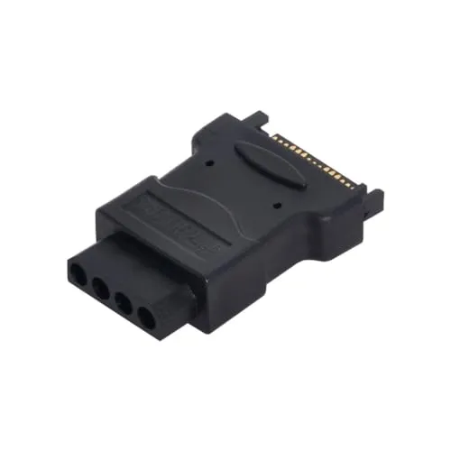 CY 15-poliger SATA-Stecker auf Molex-4-polige IDE-Festplatten-Netzadapter.