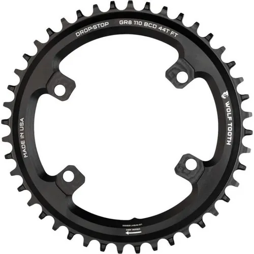 Wolf Tooth Components 110 BCD Asymmetric 4-Arm Kettenblatt Shimano GRX 42 Zähne - Hochwertiges Kettenblatt für Shimano GRX 12-fach Ketten. Ideal für präzise Schaltvorgänge und optimale Leistung beim Radfahren.