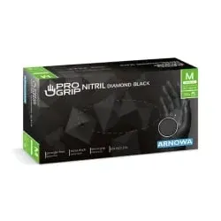 PROGRIP Nitril Diamond Black Einmalhandschuhe, puderfrei, schwarz 361-M , 1 Packung = 50 Stück, Größe M