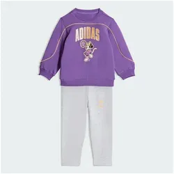 adidas Baby Girls DISNEY MINNIE MOUSE JOGGER, active purple/Semi Ice Tangerine, 3-4 Years - Bequeme Baby Joggingkombination mit Minnie Maus Grafik. Ideal für aktive Kleinkinder, aus atmungsaktiven Materialien für hohen Tragekomfort. Perfekt für Spiel und Spaß! Die schmale Jogginghose sorgt für einen modernen Look in der Freizeit!  