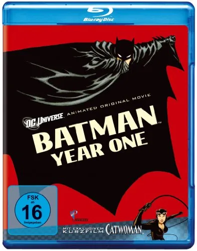 Batman - Year One [Blu-ray] - Actionreicher Animationsfilm, der die Ursprünge des Dunklen Ritters zeigt, freigegeben ab 16 Jahren.