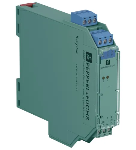 Pepperl+Fuchs Ventilsteuerbaustein KFD0-SD2-Ex2.1245 - Messtechnik-Leistungsverstärker mit galvanischer Trennung für sichere Anwendungen, ideal für den Einsatz in anspruchsvollen Umgebungen von -20 bis 60 °C.