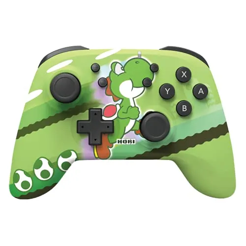 Horipad Yoshi Controller - Kabellos für Nintendo Switch - Kabelloser Controller mit bis zu 15 Stunden Akkulaufzeit und ergonomischem Design, ideal für stundenlangen Spielspaß auf der Nintendo Switch.