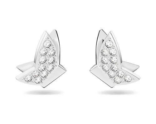 Swarovski Lilia Ohrstecker 5636424 - Schmetterling, Weiß, Rhodiniert - Ohrstecker aus der Lilia Kollektion, verziert mit glitzernden Pavé-Kristallen und eleganter Rhodium-Plattierung, ideal für jeden Anlass.