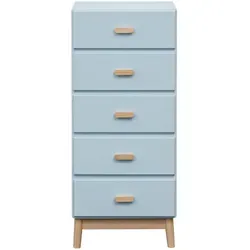 Kinderkommode, Hellblau, Holzwerkstoff, 50x115x40 cm, Babymöbel, Kinderkommoden