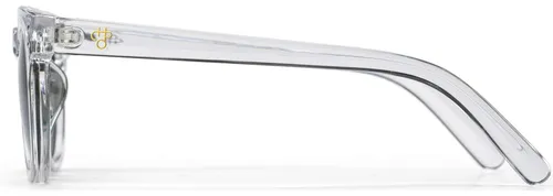 CHPO Fyren X Sonnenbrille - Sonnenbrille aus 100% recyceltem Kunststoff, mit grünen Gläsern und transparentem Rahmen, ideal für umweltbewusste Fashion-Liebhaber.