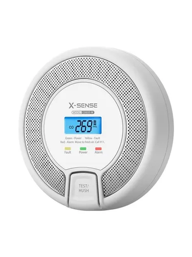 X-Sense CO Sensor CO-3D-W Link+ - Gasmelder mit fortschrittlicher drahtloser Vernetzung, bietet höchsten Schutz vor Kohlenmonoxid und synchronisiert mit anderen X-Sense Geräten für sofortige Alarmierung im gesamten Haus.