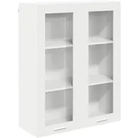 vidaXL Hängeschrank Riga Weiß 80 x 31 x 100 cm - Moderner Hängeschrank aus hochwertigem Holzwerkstoff mit elegantem Design. Ideal für jede Küche, bietet er großzügigen Stauraum und ist pflegeleicht – für eine ordentliche und stilvolle Einrichtung.