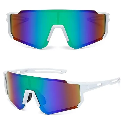 MUSELK Sport Sonnenbrille Herren Damen, Schnelle Brille Fahrradbrille Sunglasses Polarisierte Sonnenbrille für Outdooraktivitäten MTB Rennrad Radfahren Biking Ski mit UV400
