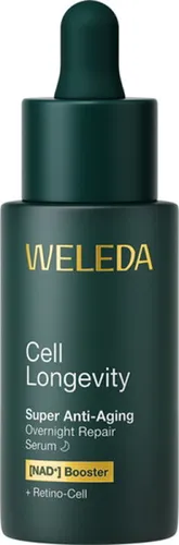 WELEDA Cell Longevity Super-Anti-Aging Serum 20 ml - Nachtpflege für alle Hauttypen, speziell für reife Haut. Mit hochkonzentriertem NAD+-Booster und pflanzlichen Lipiden für ein geschmeidiges Hautgefühl. Ideal zur Unterstützung der Hautregeneration während der Nacht.