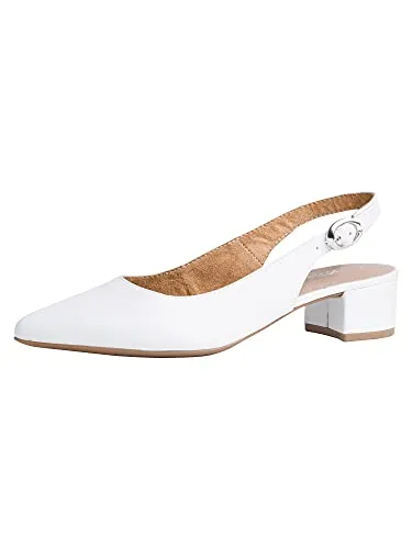 Tamaris Damen Slingpumps 1-29500-42 117 - Damen-Pumps mit eleganter spitzer Schuhspitze und komfortablen 4 cm Blockabsätzen. Hochwertiges Leder und innovative TOUCH-IT-Technologie sorgen für stilvolles Auftreten und optimalen Tragekomfort.