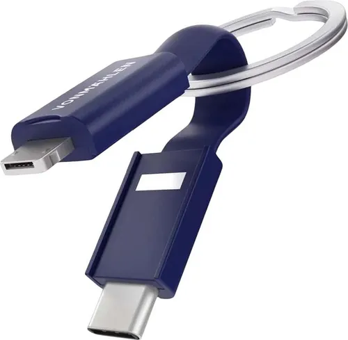 VONMAHLEN, 5-in-1-USB-A/Micro-USB-C Lightning-Schlsselanhngerkabel, Blau
