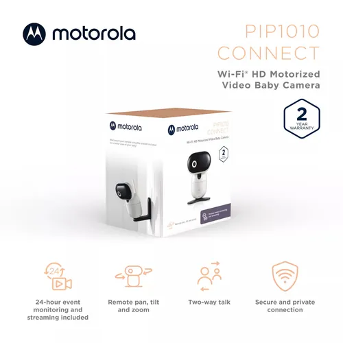 Motorola Nursery PIP1010 CON Baby Monitor - Video-Babyphone mit Kamera, schwenkbar, neigbar und mit Nachtsicht für optimale Überwachung