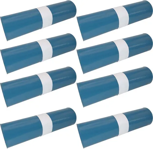 Hossi's Wholesale Müllbeutel 120L - 8 Rollen mit 25 stabilen blauen Abfallsäcken - Robuste Müllbeutel mit 120L Volumen, ideal für den täglichen Gebrauch. Praktische 8-Rollen-Packung für einfache Handhabung und Entsorgung.