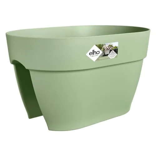 elho Vibia Campana Flower Bridge 40 - Übertopf für Balkon & Außen - Ø 39.0 x H 22.0 cm - Grün/Pistazien Grün