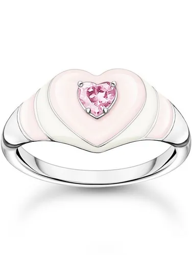 Thomas Sabo Damenring TR2435-041-9-50 - Modischer Herzring - Ringe aus Sterling Silber 925 mit modischem Herzdesign, perfekt als Geschenk in einer eleganten Box, ideal für besondere Anlässe.