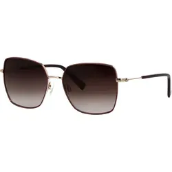 Sonnenbrille BRENDEL EYEWEAR "905059", Damen - Sonnenbrillen, schicke Karree-Form mit beweglichem Nasensteg für hohen Tragekomfort und 100% UV-Schutz. In elegantem aubergine/hellgold und inkl. stoßsicherem Etui.