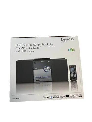 Lenco MC-150 Kompakte Stereoanlage - DAB+, FM Radio, CD/MP3-Player, Bluetooth & USB, 2 x 10W, perfekte Musikvielfalt für Zuhause