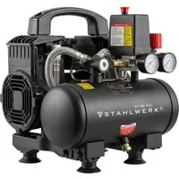 STAHLWERK Kompressor ST-38 Pro – 8 Bar, 3L, 1,60 PS - Kompakter Druckluft-Kompressor mit 8 bar maximalem Druck und 190 l/min Luftdurchsatz. Ideal für Druckluft-Werkzeuge, leise im Betrieb mit nur 67 dB, wartungsarm dank ölfreiem System.